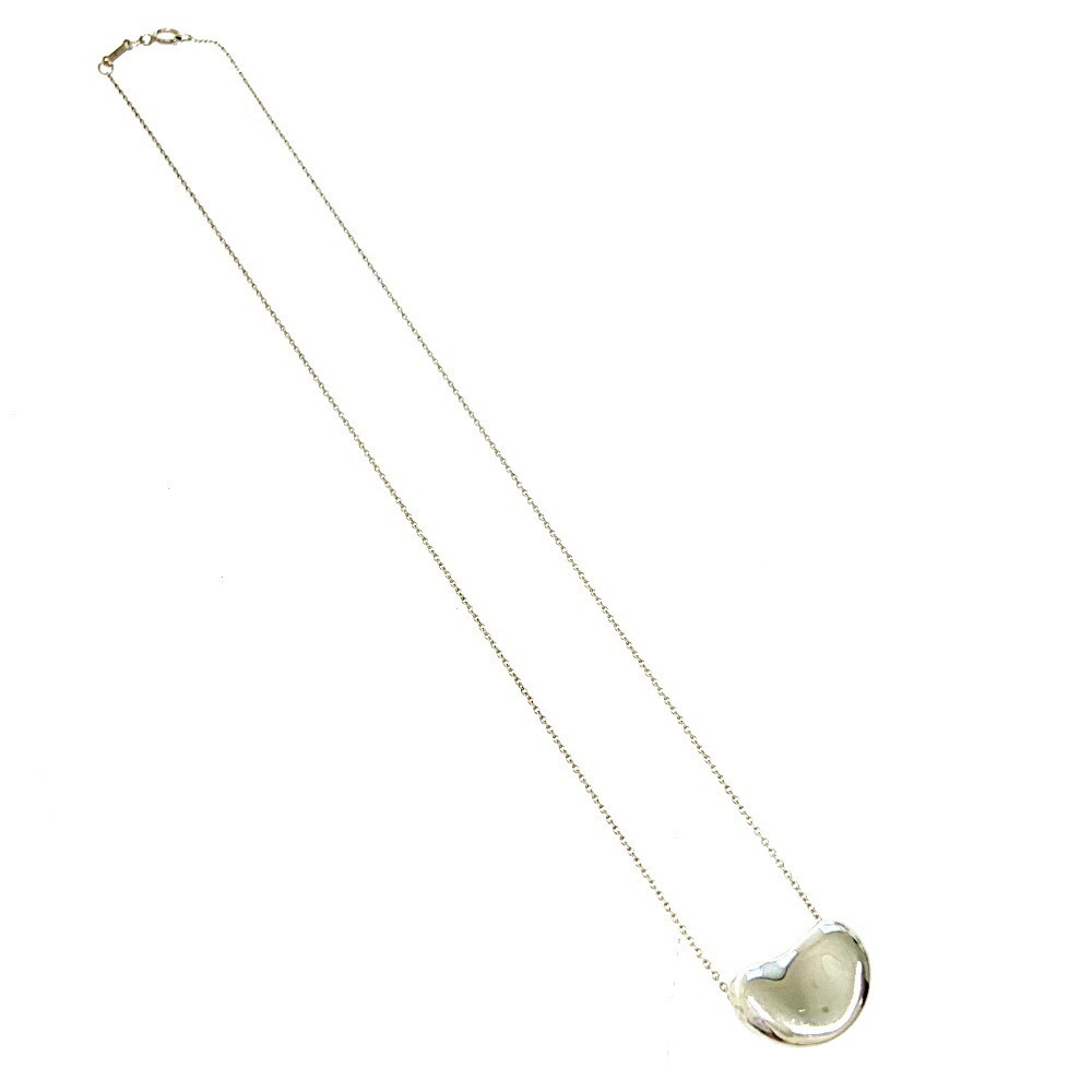 TIFFANY Co Silver Elsa Peretti Bean Necklace